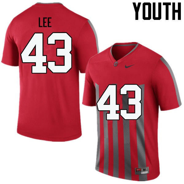 Ohio State Buckeyes #43 Darron Lee Youth Official Jersey Throwback OSU57835
